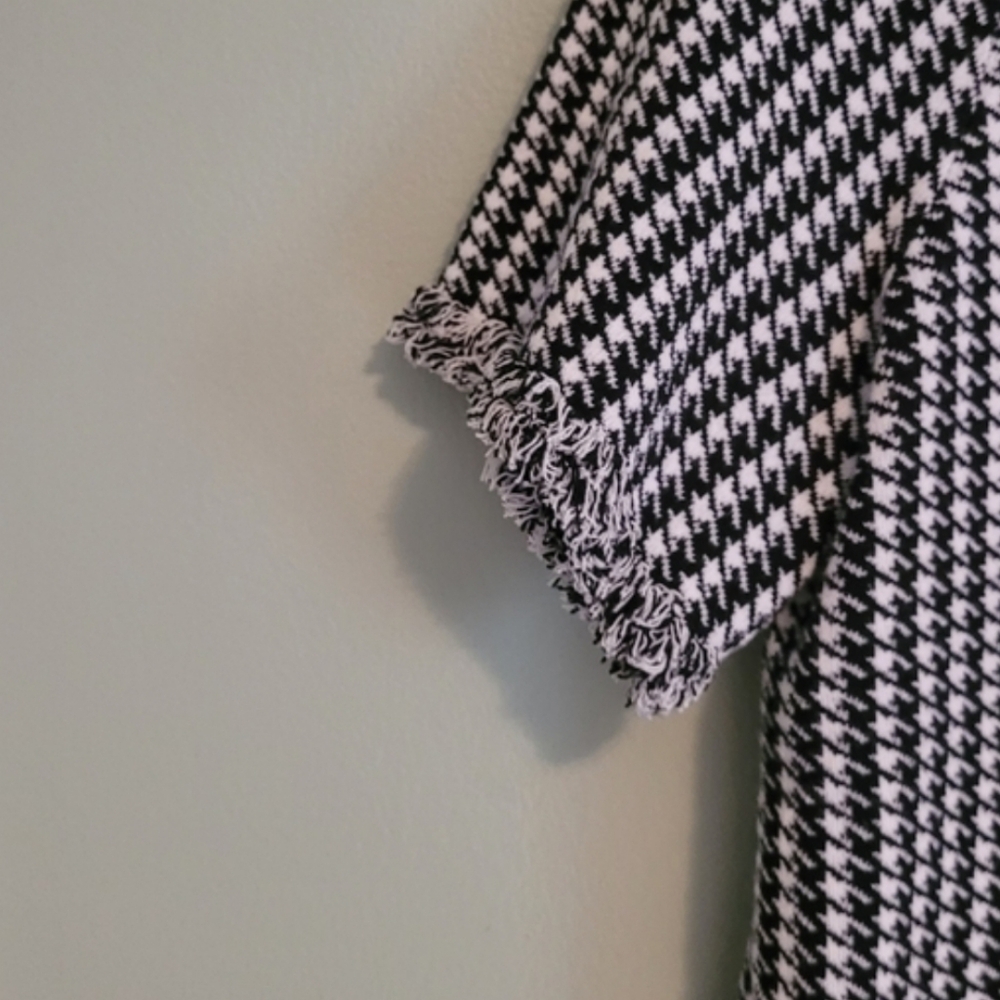 Ann Taylor Knit Frayed Hem Sweater Shirt - Picture 3 of 7